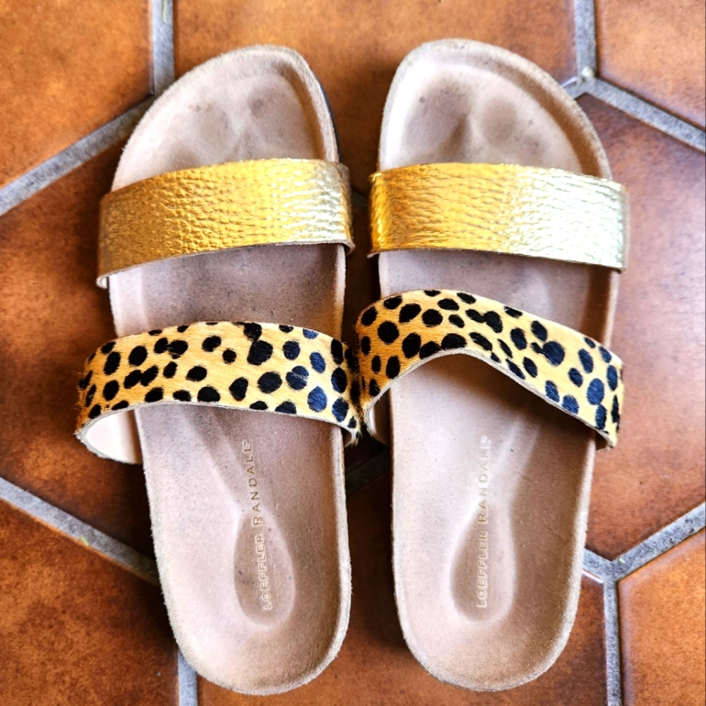 Loeffler Randall sandals cheetah print